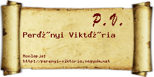 Perényi Viktória névjegykártya